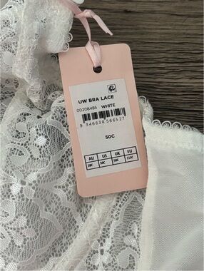 City Chic Hips & Curves Underwire Lace Bra White 50C NWT